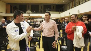 Casanova, junto al vicepresidente Paco Baraza, hace cuatro años cuando ganaron las anteriores elecciones a la Federación de Peñas del Real Zaragoza.