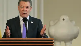 El presidente colombiano, Santos.