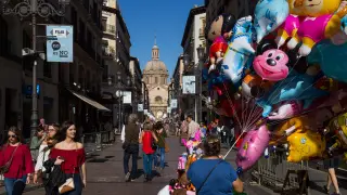 Una imagen de la calle Alfonso durante las fiestas del Pilar de 2016.
