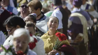 La Ofrenda de Flores, el acto más emblemático de las fiestas del Pilar.