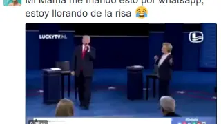 Un meme de Clinton y Trump cantando en el debate arrasa en las redes.