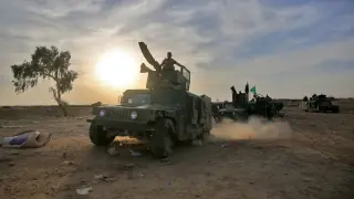 Fuerzas iraquíes, en su camino hacia Mosul.