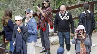 La actriz Demi Moore durante su visita el Machu Picchu.