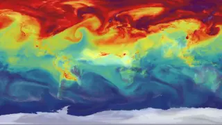 Mapa del flujo de dióxido de carbono