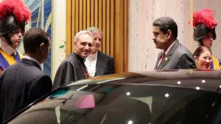 Nicolás Maduro de visita en el Vaticano