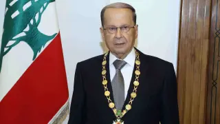 El presidente libanés, el exgeneral Michel Aoun.