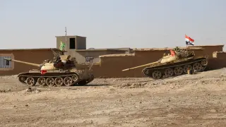 Tanque iraquíes en el sur de Mosul