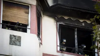 Incendio en una vivienda de la plaza de los Sitios
