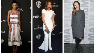 Las actrices Phoebe Tonkin, Jennifer Lopez y Olivia Wilde, nada escotadas en tres recientes alfombras rojas.