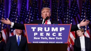 Trump habla ante sus seguidores tras ser elegido presidente de Estados Unidos