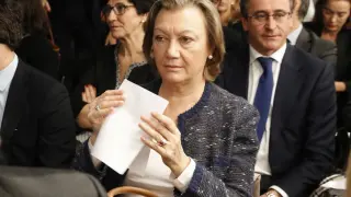 La senadora del PP y expresidenta de Aragón Luisa Fernanda Rudi, durante la Junta Directiva Nacional del PP