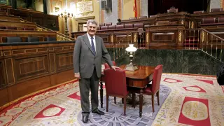 El presidente del Congreso y candidato del PP por Soria, Jesús Posada, en la Cámara Baja.