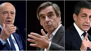 Juppé, Fillon y Sarkozy