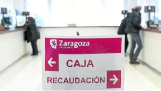 Imagen de las oficinas de recaudación de tributos del Ayuntamiento de Zaragoza