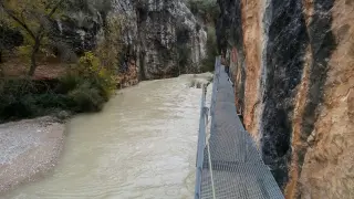 La ruta de las pasarelas de Alquézar, cerrada