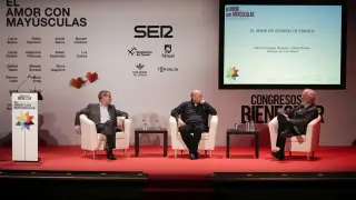Carlos Boyero, Luis Alegre y Forges en el Congreso de Periodismo Digital de Huesca.