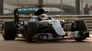Hamilton en el Gran Premio de Abu Dabi.