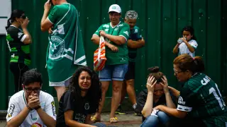 Desolación entre los aficionados del Chapecoense.