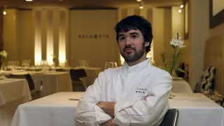 Óscar García, nueva estrella Michelin en Soria, en su restaurante Baluarte.