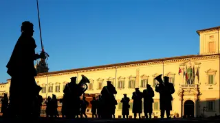 Palacio del Quirinal, en Roma, antes de comenzar la ronda de consultas.
