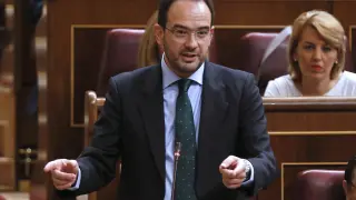 Antonio Hernando en el Congreso de los Diputados.