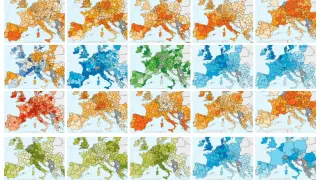 Mapas facilitados por Eurostat, la oficina estadística de la Unión Europea