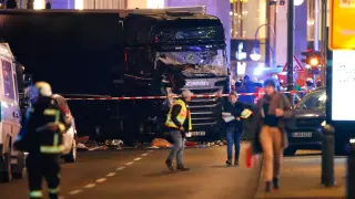 Imagen del camión usado en el atentado en Berlín