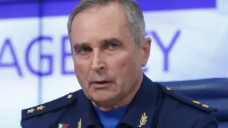 El jefe de seguridad de las Fuerzas Aeroespaciales rusas, Serguéi Bainétov.