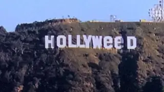 Cambian el letrero de Hollywood para que aluda a la marihuana