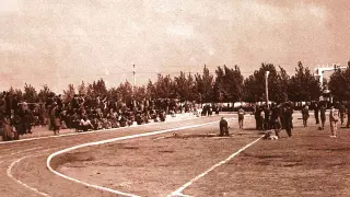 Pistas de atletismo del Stadium, donde ahora está el campo de fútbol Gregorio Usabel.