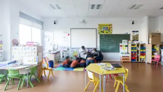 Imagen de un aula de infantil del colegio internacional Ánfora de Cuarte de Huerva.