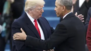 Donald Trump y Barack Obama, en la ceremonia de investidura.