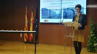Momento del discurso de Barba este miércoles en Zaragoza.