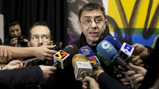 Monedero ha presentado junto a Echenique la candidatura 'Podemos para todas'.
