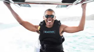 Obama en sus vacaciones.