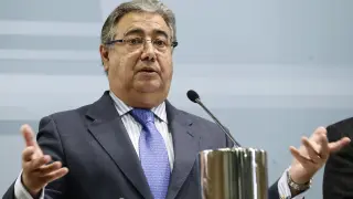 Juan Ignacio Zoido durante la presentación del balance de criminalidad de 2016.