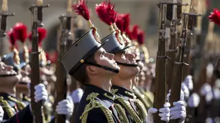 Desfile en la Academia General Militar de Zaragoza.