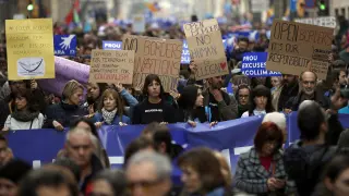Unas 160.000 personas participaron en Barcelona en la manifestación convocada bajo el lema 'Queremos acoger'