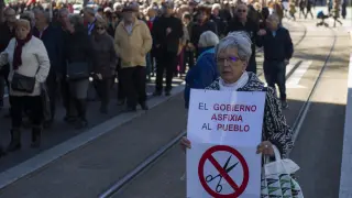 Las Marchas de la Dignidad en Zaragoza, en una foto de archivo.