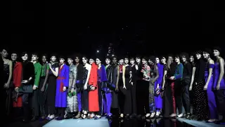 Desfile del diseñador Giorgio Armani en la Semana de la Moda de Milán