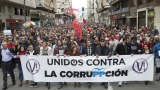 Manifestación contra la corrupción en Murcia