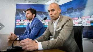 César Láinez, durante su presentación como entrenador del Zaragoza