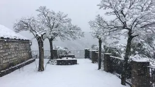 Nieve en primavera en Huesca