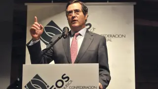 Antonio Garamendi, presidente de Cepyme, en septiembre de 2016 en Huesca.