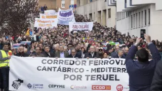 Movilización en Teruel por el corredor Cantábrico-Mediterráneo