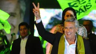 Candidato del movimiento de izquierda Alianza País, Lenín Moreno.