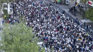 Protesta de la escuela concertada en Zaragoza.