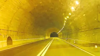 Desde esta semana, todas las luminarias del túnel de San Just funcionan, como muestra la foto.