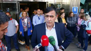 Antonio Pardo y el sector crítico se han reunido este martes en un céntrico hotel antes de la junta directiva.