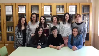 Alumnas aragonesas y francesas de intercambio, en el IES Tiempos Modernos.